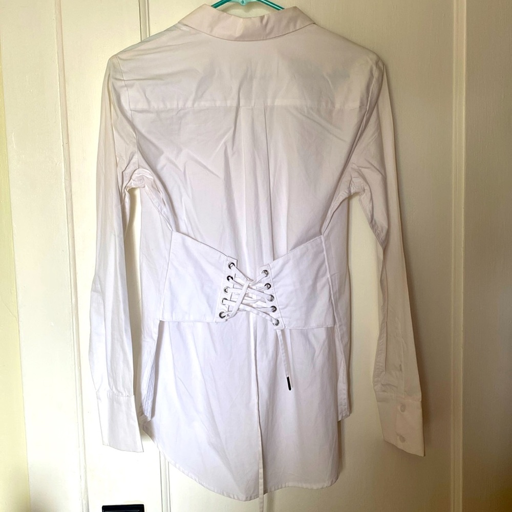 Corset button down shirt